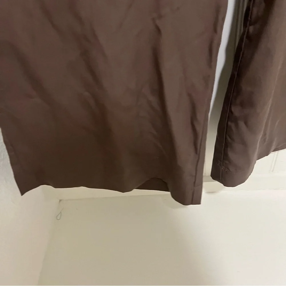 Garnet Hill 12 Olive green elastic waist pull on crop pant tencel - Picture 2 of 7